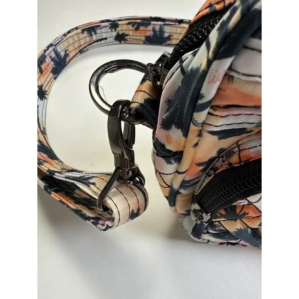 Lug Carousel Convertible Crossbody Bag Palm Sunset RFID Blocking Travel Tropical